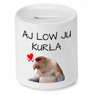 SKARBONKA DLA DZIEWCZYNY AJ LOW JU KURŁA PREZENT z Nadrukiem ze Zdjęciem - Skarbonki - miniaturka - grafika 1