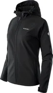 Kurtki i kamizelki sportowe damskie - Hi-Tec Softshell Lady Neti Czarna XL - miniaturka - grafika 1