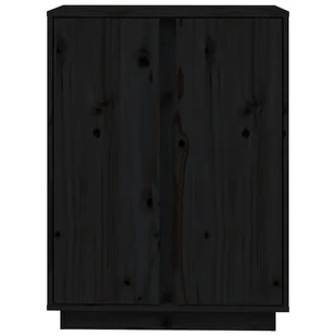 Lumarko Szafka, czarna, 60x35x80 cm, lite drewno sosnowe - Szafki do salonu - miniaturka - grafika 7