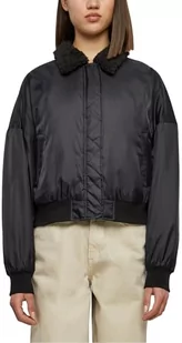 Urban Classics Damska kurtka damska Pilot Bomber, czarny/czarny, L - Kurtki damskie - miniaturka - grafika 1