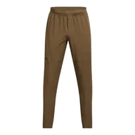 Spodnie sportowe męskie - Męskie spodnie treningowe Under Armour UA Unstoppable Tapered Pants - brązowe - UNDER ARMOUR - miniaturka - grafika 1