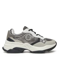 Sneakersy damskie - Sneakersy TWINSET 242TGT18C Srebrny - miniaturka - grafika 1