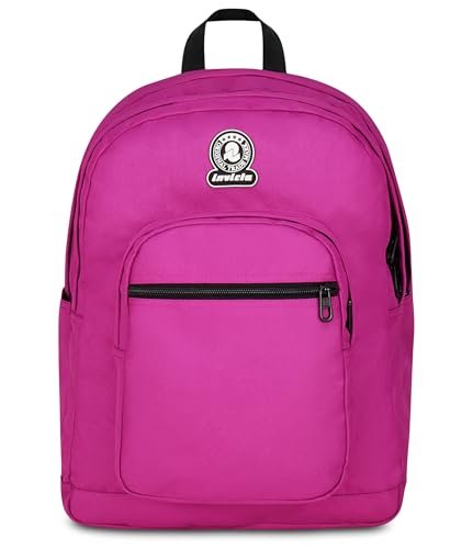 Invicta Plecak szkolny z podwójną komorą Dial Solid, fuksja, kieszeń na butelkę, kieszeń na komputer 14