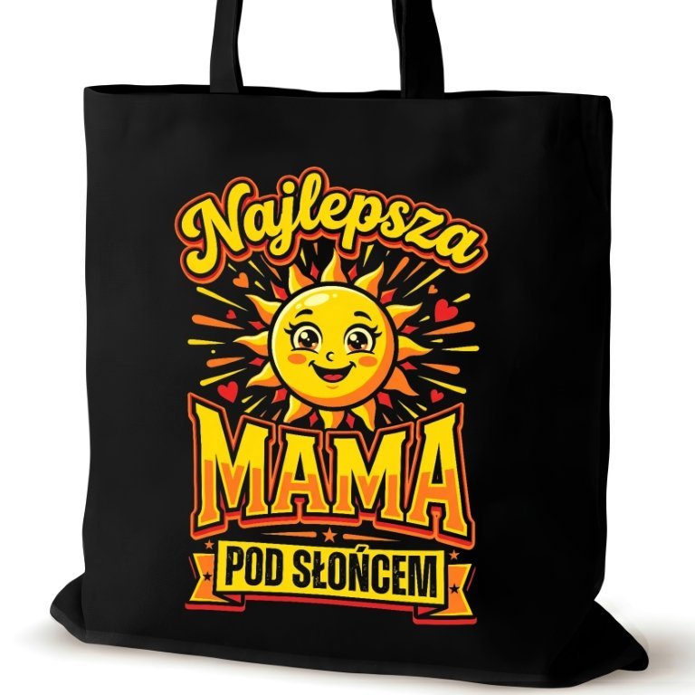 Torba bawełniana czarna dla MAMY na ramię nadrukiem prezent śmieszna