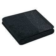 Ręczniki - AmeliaHome, Ręcznik Bellis, czarny, 70x130 cm - miniaturka - grafika 1