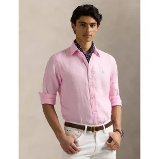 POLO RALPH LAUREN Lniana koszula Slim Fit - Koszule męskie - miniaturka - grafika 1