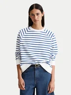 Bluzy damskie - Marc O'Polo Denim Bluza 500 0006 574 Niebieski Oversize - miniaturka - grafika 1