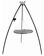Grille - Grill na trójnogu z kołowrotkiem 200 cm, ruszt stal naturalna 70 cm - miniaturka - grafika 1