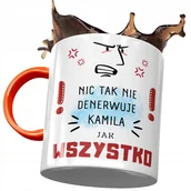 Kubki - Kubek Pomarańczowy Dla Kamili Żony na Prezent z Nadrukiem ze Zdjęciem + Opakowanie na prezent (wzór 03) - miniaturka - grafika 1