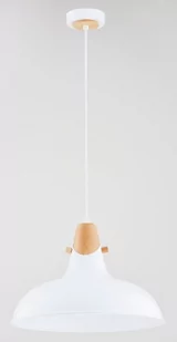 Solo lampa wisząca 1xE27 biała/drewno 61270 - Lampy sufitowe - miniaturka - grafika 1
