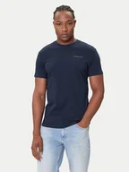 Koszulki męskie - Tommy Jeans T-Shirt Linear Chest DM0DM21780 Granatowy Slim Fit - miniaturka - grafika 1