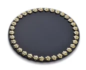 Świeczniki - Art Mondex ELIA BLACK Podstawka dekoracyjny śr:20cmxh1cm - miniaturka - grafika 1