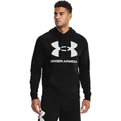 Bluzy męskie - Under Armour Męska bluza z kapturem Rival Fleece Big Logo Hd (Black / Onyx White) S 1357093-001-Small - miniaturka - grafika 1