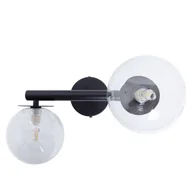 Lampy ścienne - Kinkiet ścienny Avola czarno-przezroczysty 2xG9x12W wym: 19 x 31 x 25 cm szkło IP20 SIGMA - miniaturka - grafika 1