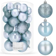 Bombki - Bombki choinkowe 30 szt. ozdoby świąteczne jasny niebieski CA0182 - miniaturka - grafika 1