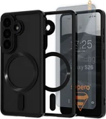 Etui i futerały do telefonów - SUPERO Etui Supero MagSafe do Samsung Galaxy S26, przezroczysto-czarne + szkło - miniaturka - grafika 1