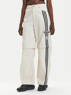 adidas Jeansy Adibreak JD5618 Écru Wide Leg - Spodnie damskie - miniaturka - grafika 1