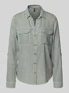 Koszule damskie - Bluzka koszulowa o kroju regular fit z czystej wiskozy model ‘BUMPY’ - miniaturka - grafika 1