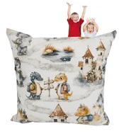 Pościel dla dzieci - Poszewka Dziecięca 40x40 Bawełniana JAŚ Smoki Na Wyprawie - miniaturka - grafika 1