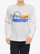 Bluzy damskie - Bluza bez kaptura Marmot Coastal Tee LS - light grey heather - miniaturka - grafika 1