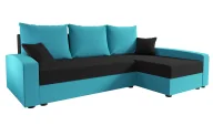Narożniki - Kanapa narożna z funkcją spania niebieski + czarny K2-W00 - miniaturka - grafika 1