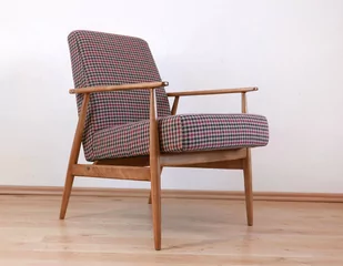 Fotel Lisek w kratkę, Fotel 300-190, proj. H. Lis, Vintage - Fotele - miniaturka - grafika 1