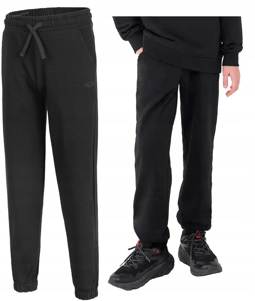 4F CHĹOPIÄCE SPODNIE DRESOWE DRESY BAWEĹNA JOGGERY / rozm 158