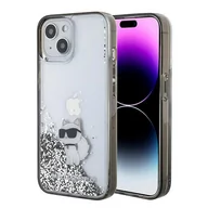 Etui i futerały do telefonów - Karl Lagerfeld Etui Hardcase Liquid Glitter Choupette do iPhone 15 6,1 cala Przezroczysty KLHCP15SLKCNSK - miniaturka - grafika 1