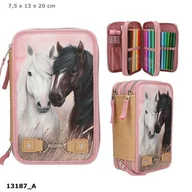 Piórniki - Piórnik 3 Komorowy Z Wyposażeniem Miss Melody Dusty Rose 13187A - miniaturka - grafika 1