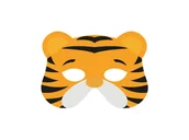 Dodatki do strojów karnawałowych - Maska filcowa Tygrysek - 1 szt. - miniaturka - grafika 1