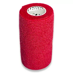 yellowBAND Bandaż Kohezyjny 10cm x 4,5m Czerwony - Apteczki i materiały opatrunkowe - miniaturka - grafika 1