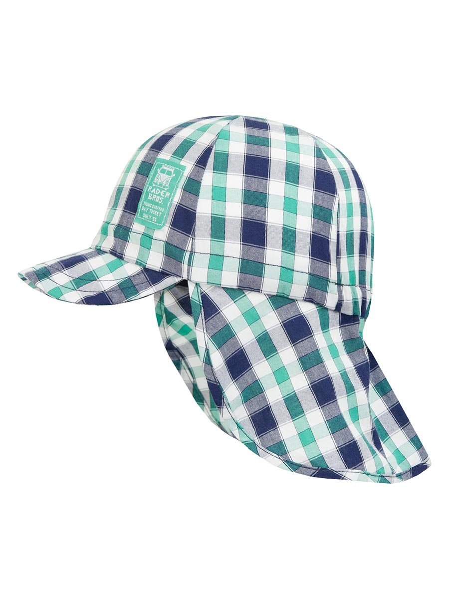 Chłopięca czapka z ochroną na kark niebieska Döll