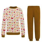 Piżamy dla dziewczynek - PIŻAMA DZIEWCZĘCA BAWEŁNIANA DŁUGI RĘKAW GRUBA CIEPŁA BAWEŁNA KOLOROWA MISIE WYGODNA POLSKI PRODUCENT 128 - Marcinkowski - miniaturka - grafika 1