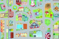Maty piankowe - ACHOKA, Mata winylowa 100x150 - Miasteczko - miniaturka - grafika 1