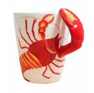 Kubki - Kubek Ceramiczny Do Kawy Herbaty 3D Prezent Zwierzaki Czerwony Rak - miniaturka - grafika 1