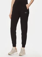 Spodnie sportowe damskie - EA7 Emporio Armani Spodnie dresowe 8NTP85 TJTXZ 0200 Czarny Regular Fit - miniaturka - grafika 1