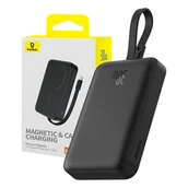 Powerbanki - Baseus Magnetic Mini 10000mAh, USB-C 30W MagSafe Czarny - miniaturka - grafika 1