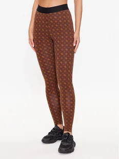 Guess Legginsy V3YB01 MC04N Brązowy Slim Fit - Legginsy - miniaturka - grafika 1