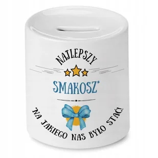 Skarbonka Dla Smakosza na Urodziny na Prezent z Nadrukiem ze Zdjęciem + Opakowanie na prezent (wzór 03) - Skarbonki - miniaturka - grafika 1