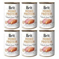 Mokra karma dla psów - Brit Mono Protein z indykiem i słodkimi ziemniakami 6 x 400 g - miniaturka - grafika 1