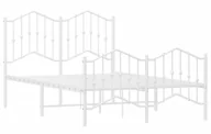 Łóżka - Białe metalowe łóżko w stylu loftowym 120x200 cm Relva - miniaturka - grafika 1