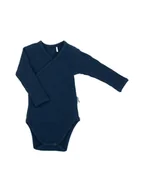 Body dla niemowląt - Chłopięce body dł.rękaw prążek granatowe Nicol - miniaturka - grafika 1
