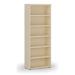 Regał biurowy PRIMO WOOD, 2128 x 800 x 420 mm, brzoza - Regały biurowe - miniaturka - grafika 1