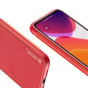 Dux Ducis Yolo eleganckie etui pokrowiec ze skóry ekologicznej iPhone 12 Pro Max czerwony - Etui i futerały do telefonów - miniaturka - grafika 6