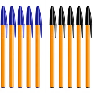 10 szt x długopis BIC Orange Original Fine 0,8 mm: 5x niebieski i 5x czarny - Długopisy - miniaturka - grafika 1