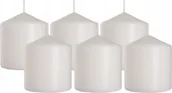 Świece - Świeca walec BISPOL 38H 9CM SW80/90 BIAŁA 6szt. - miniaturka - grafika 1