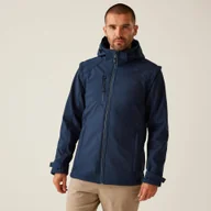 Kurtki i kamizelki sportowe męskie - Regatta Professional Męski softshell 4 w 1 Erasmus Granatowy, Rozmiar: 3XL - miniaturka - grafika 1