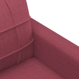 Sofa 2-osobowa, winna czerwień, 140 cm, tapicerowana tkaniną - Sofy i kanapy - miniaturka - grafika 7