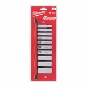 Klucze i nasadki - MILWAUKEE ZESTAW NASADEK 10 szt. 3/8" IMPERIALNE DŁUGIE - miniaturka - grafika 1