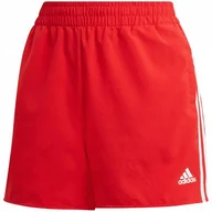 Spodenki damskie - Spodenki damskie adidas Woven 3-Stripes Sport Shorts czerwone GN3108 L - miniaturka - grafika 1
